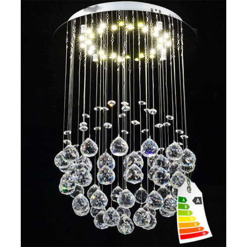 Żyrandol kryształowy KULA 40 cm K069